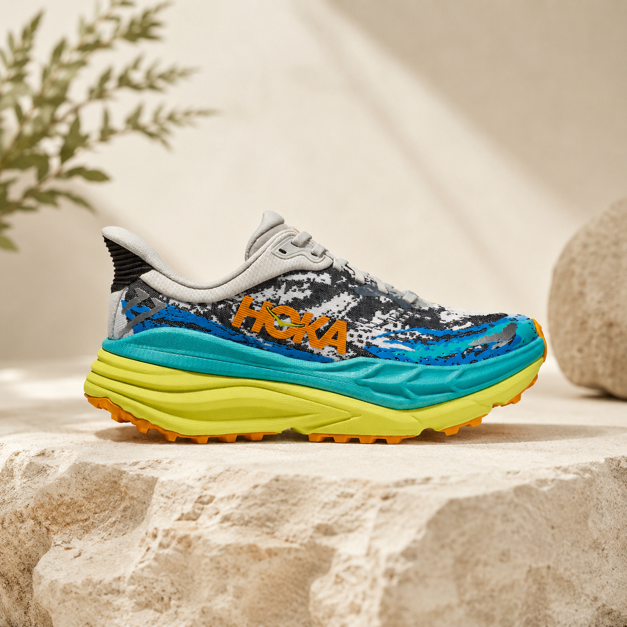 Hoka Stinson 7 White Evening Primrose