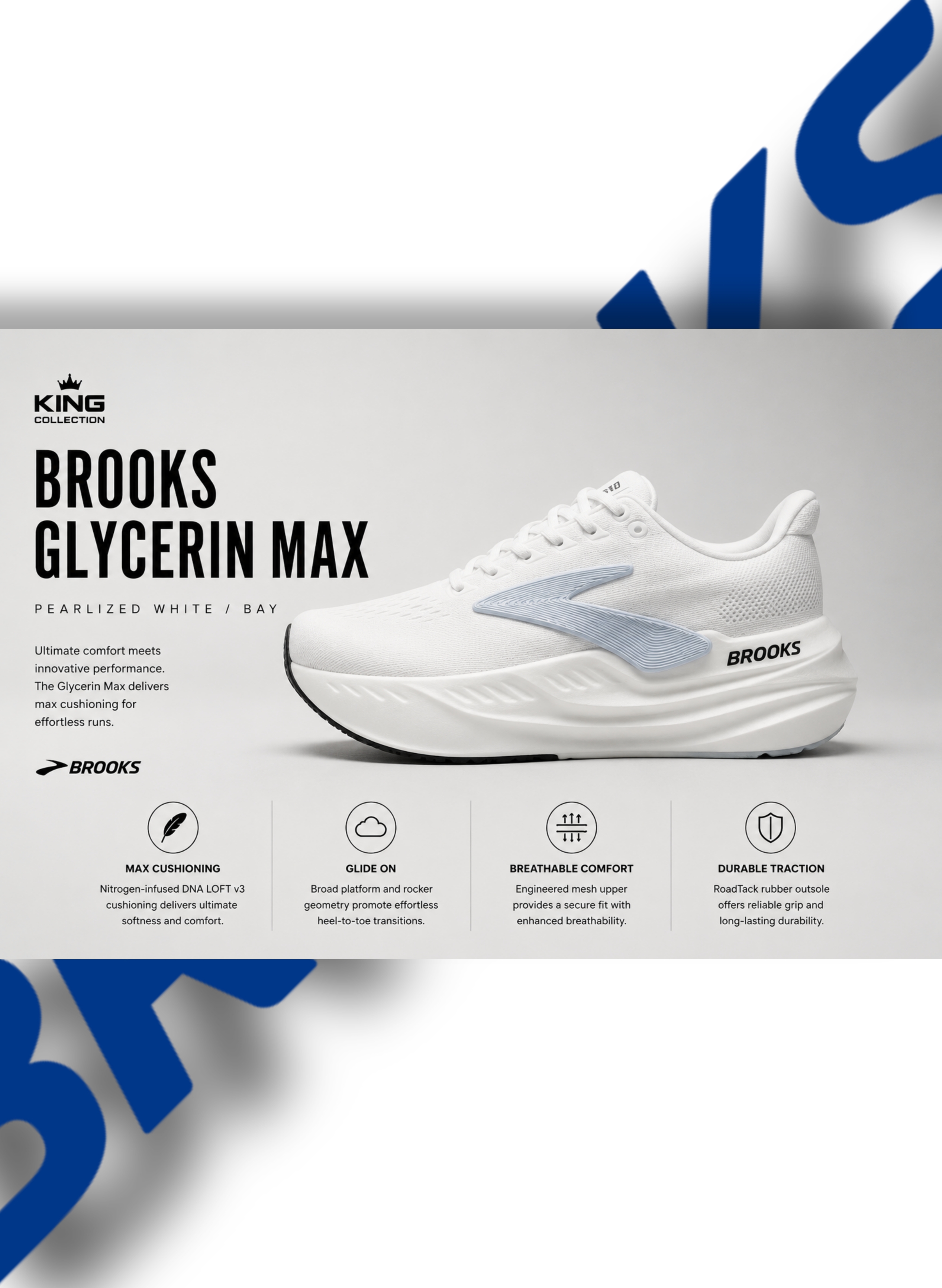 Brooks Glycerin Max Pearlized White/Bay