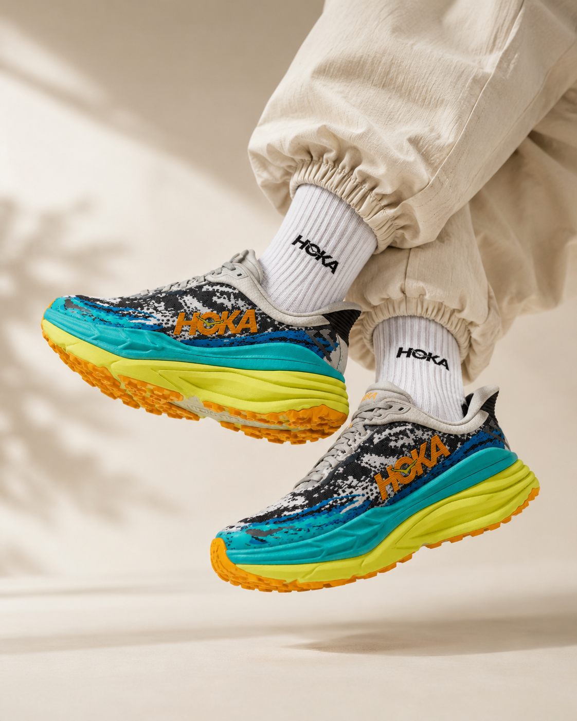 Hoka Stinson 7 White Evening Primrose - Hover