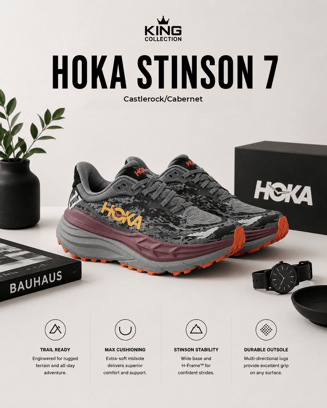 Hoka Stinson 7 Castlerock Cabernet